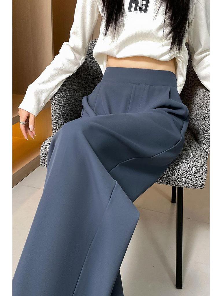 2026 Women's High-Waisted Spring Wide-Leg Suit Pants - Flattering, Casual, Loose, Straight-Leg