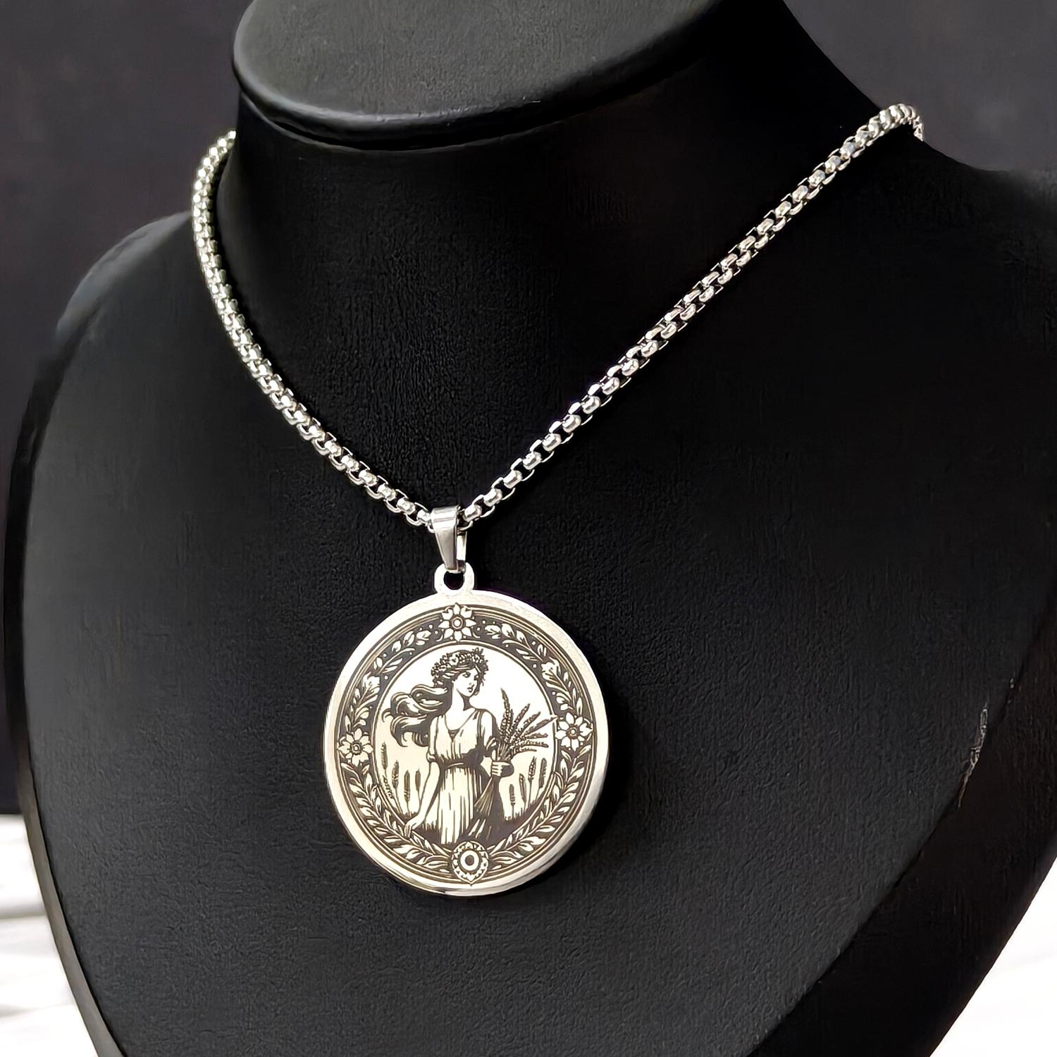 

Ожерелье из нержавеющей стали 12 созвездий Мужские украшения Серебристо-серое ожерелье Мужские украшения