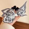 Women's French Heart Print Cashew Flower Bow Hair Clip - Retro Fashion Style