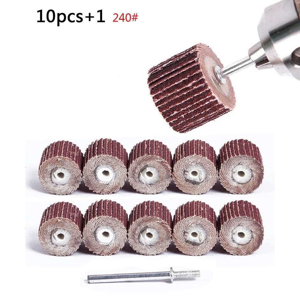 

Grinding Flap Wheel Disc 10Pcs Replace Replacement Sanding Accessories 240#