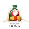 Exclusive Christmas Drawstring Gift Pouch - Festival Candy Bag in Stock