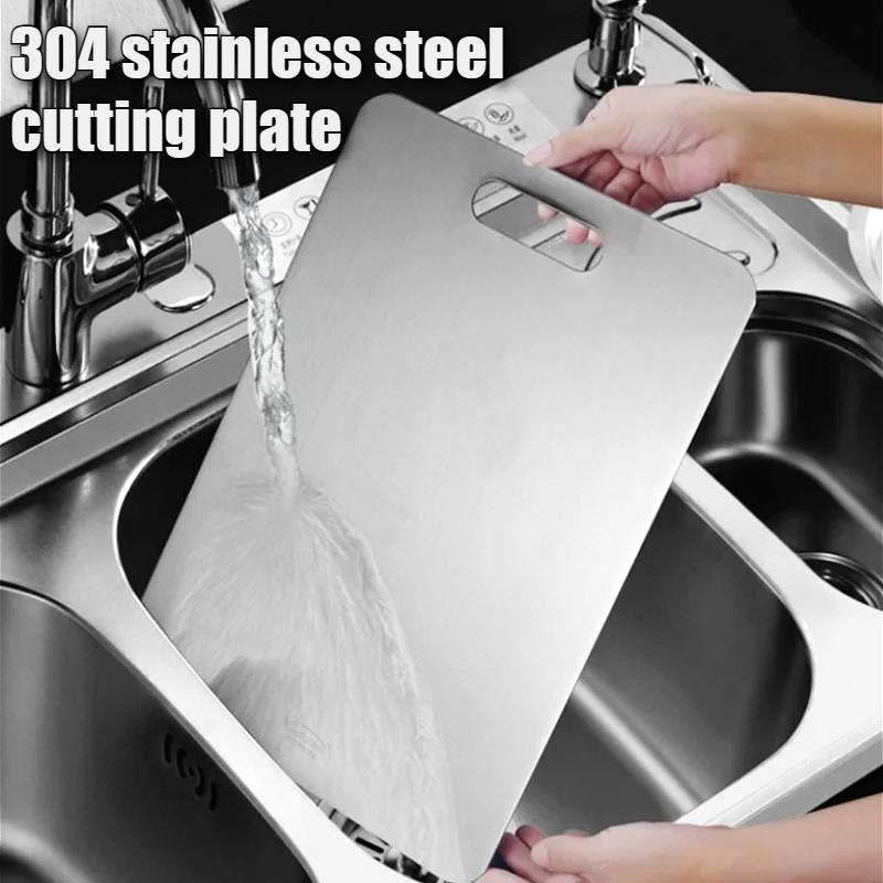 304 stainless steel cutting board double-sided food grade cutting board for kitchen thickened household Antibacterial