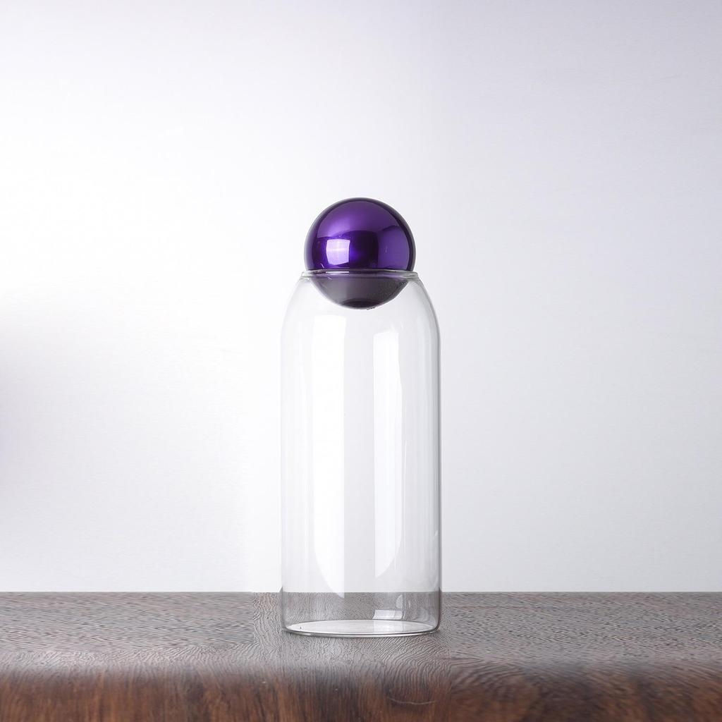 Modern Glass Coffee Bean and Tea Storage Jar with Cork Stopper