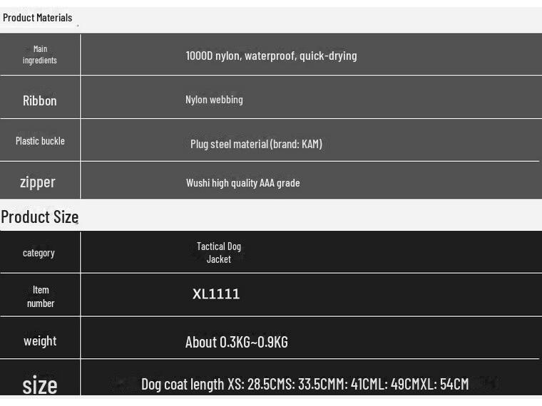 Kamizelka taktyczna dla psów w kamuflażu dla średnich i dużych psów – nylonowy kombinezon do użytku na zewnątrz