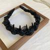 Summer Hair Hoop Beads Twist Decor Headband Anti-slip Teeth Face