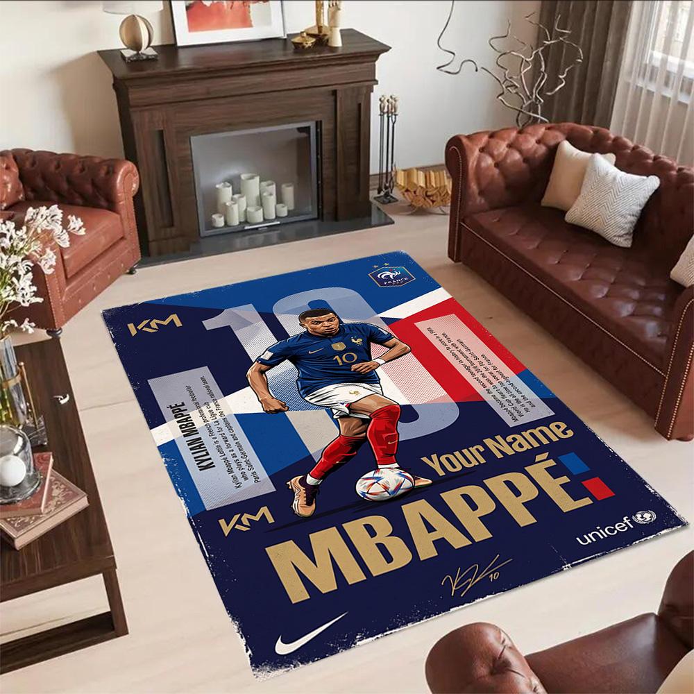 Mbappe Customize Text Carpet Design For Kitchen Outdoor Playrooms Dining Room Antislip Rug Office Home Decor Best For Christmas