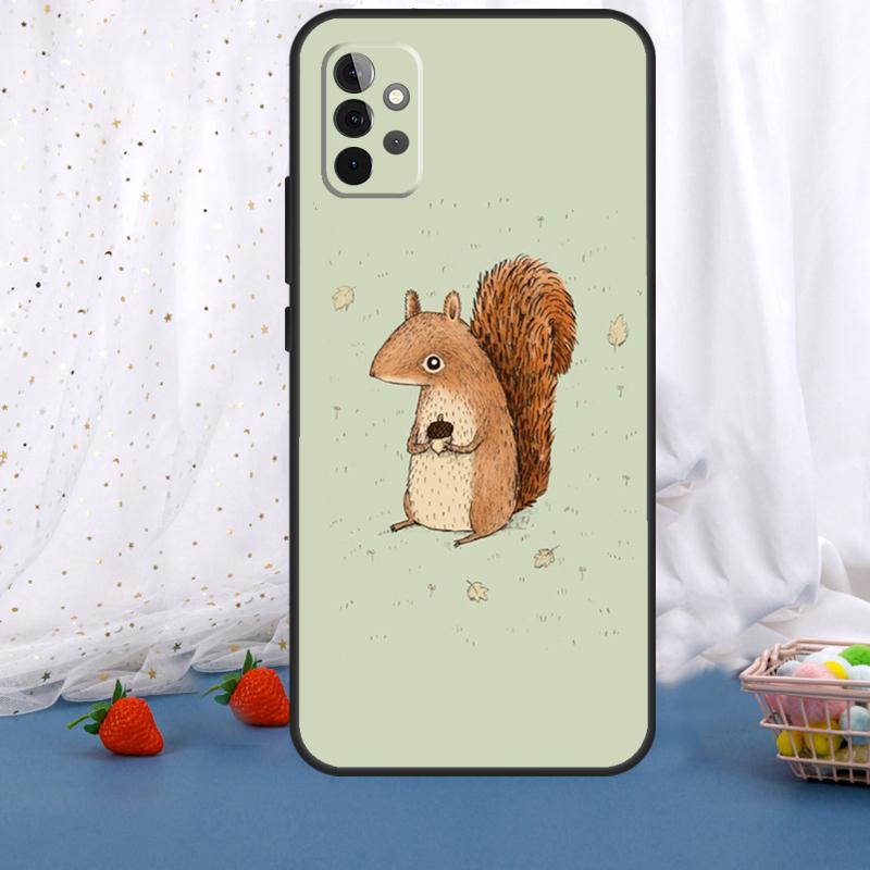 Cartoon Animal Squirrel For Samsung Galaxy A55 A35 A05 A52 A32 A22 A54 A14 A16 A26 A36 A56 A06 A15 A53 A33 A13 Case