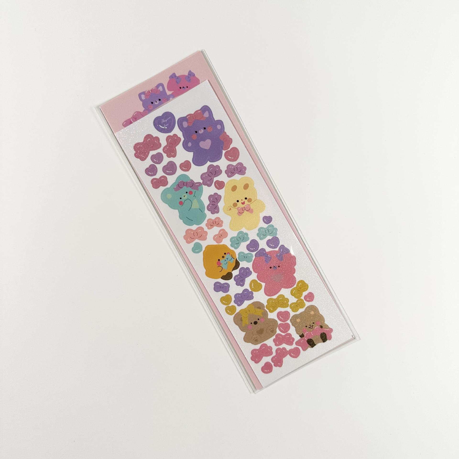 Милый кролик Guca наклейки в корейских популярных моделях лазерные наклейки мультфильмы — фото 8