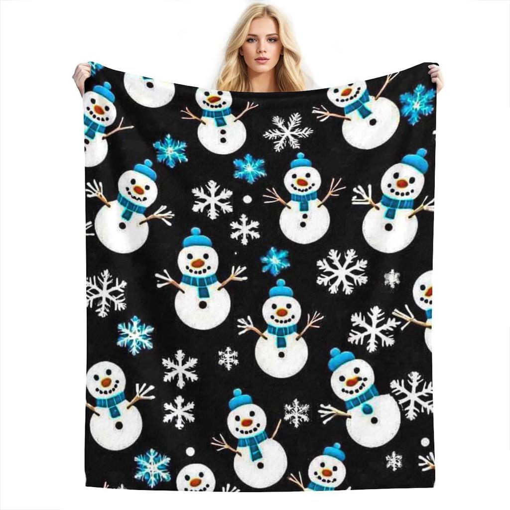 Weihnachts-Karo-Muster Flanell-Decke im Vintage-Stil, Weiche Anti-Pilling-Fleece-Decke für Couch, Sofa, Bett, Leicht