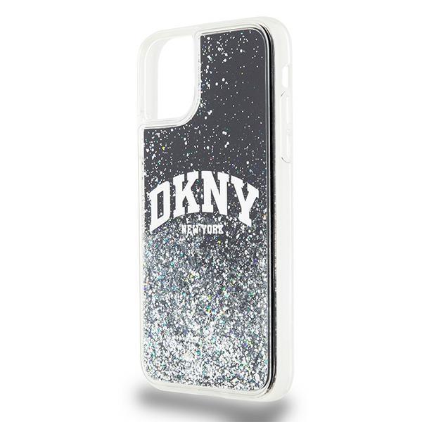 Dkny Dkhcn61Lbnaek Iphone 11 / Xr 6.1Czarny/Black Twarde Etui Płynny Brokat Duże Logo