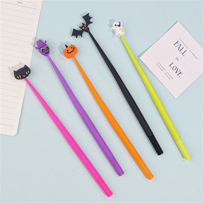 1ml Halloween Spooky Silicone Gel Pen 0.5mm, Gel Writing Pen For School Supplies Students Kids Gifts, Halloween Back To School Gifts