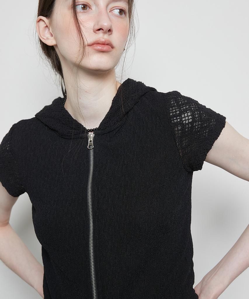 Lartigent L3 Lace Hood Zip-Up(Black)