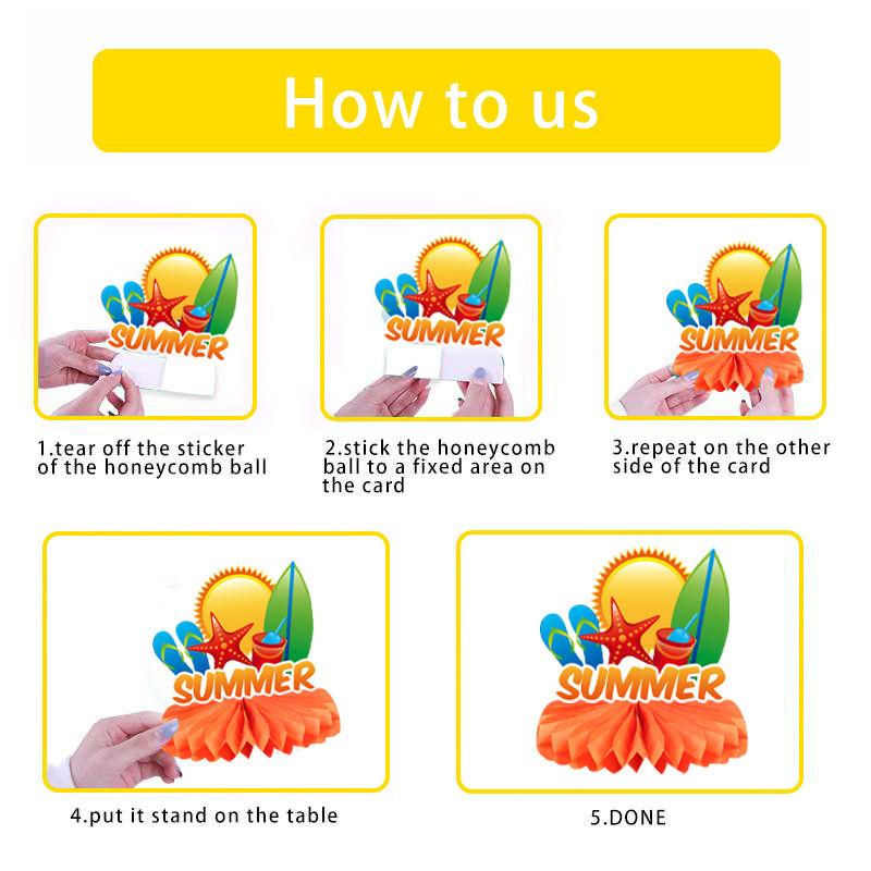 Summer Honeycomb Hawaiian Accessories For Party Venue And Decorations Event