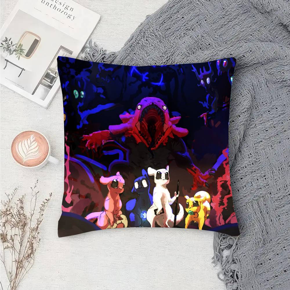 Hot Video Game R-Rain World Pillow Case Fashion Square Pillowcase Bedroom Sofa Room Ins Decoration Leisure