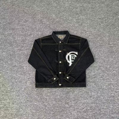 Corteiz Alcatraz Unisex Retro Denimplagg – Lös, Avslappnad, Trendig Topp