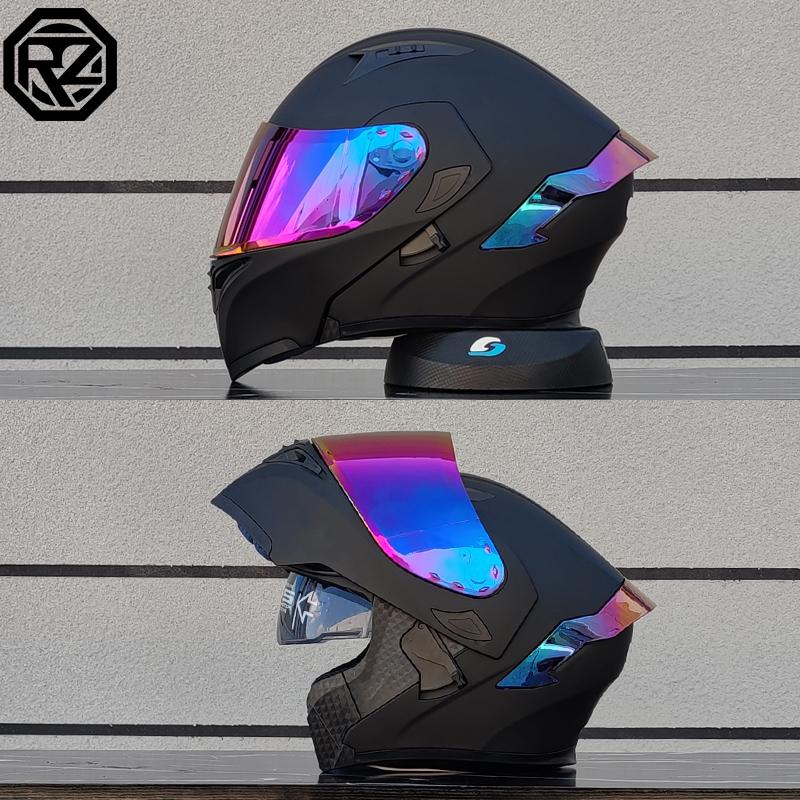High Quality Motorcycle Helmet Dual Lens Flip Racing Helmet Knight Head Protector DOT Approved Casco Abierto De Moto Para Hombre