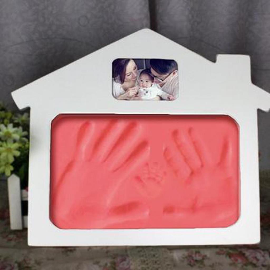 Air Drying Soft Clay Baby Kid Handprint Footprint Imprint Casting Record Growing