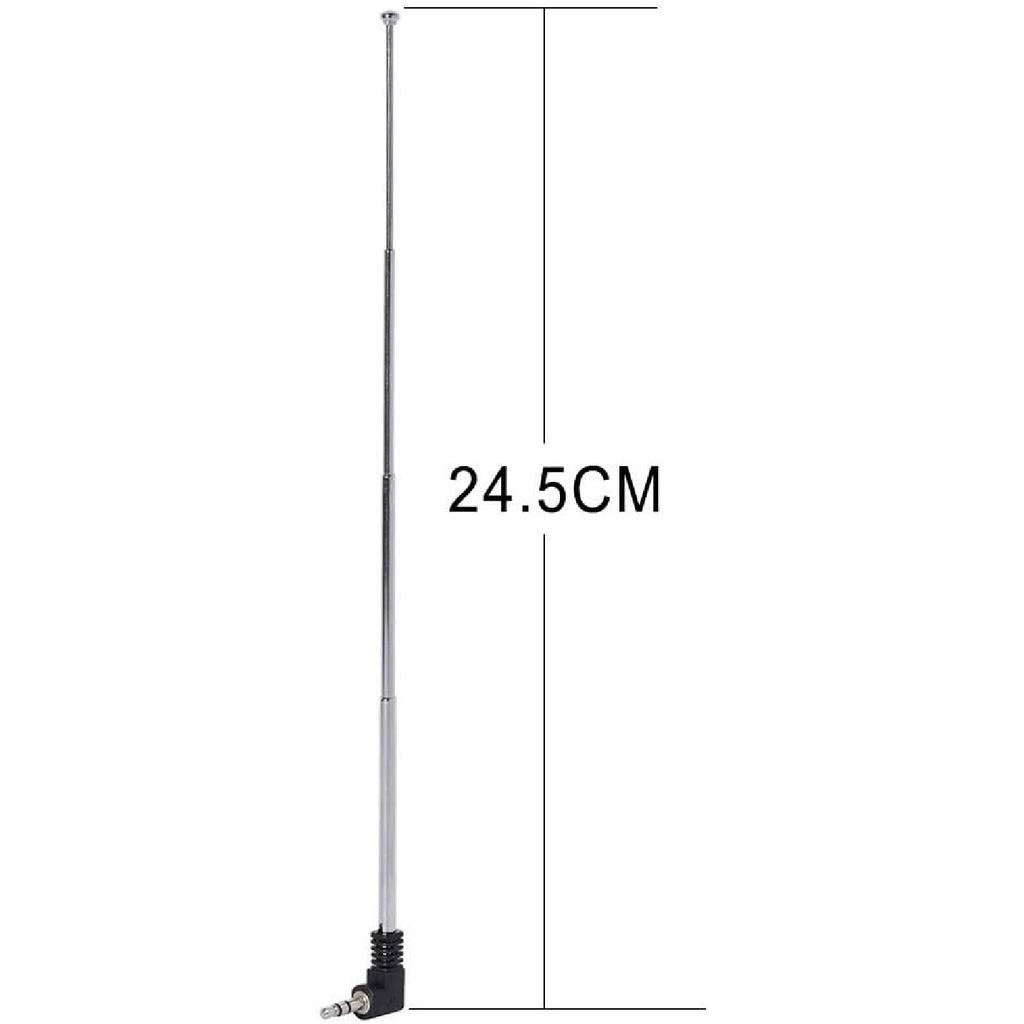 Bingfu Mini FM Radio Antenna 3.5mm Male Telescopic FM Antenna Portable 2-Pack Compatible with Indoor Stereo Receiver AV Audio Video Home Theater