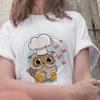 Fashion Trend New T -Shirt Cute Owl Graphic Printed Female T Shirt Casual Harajuku Crew Neck Ladies Tshirt