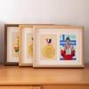 Wooden Honor Medal Display Photo Frame Medal Dust-Proof Display Case for Sports Military Medal Display Picture Frame