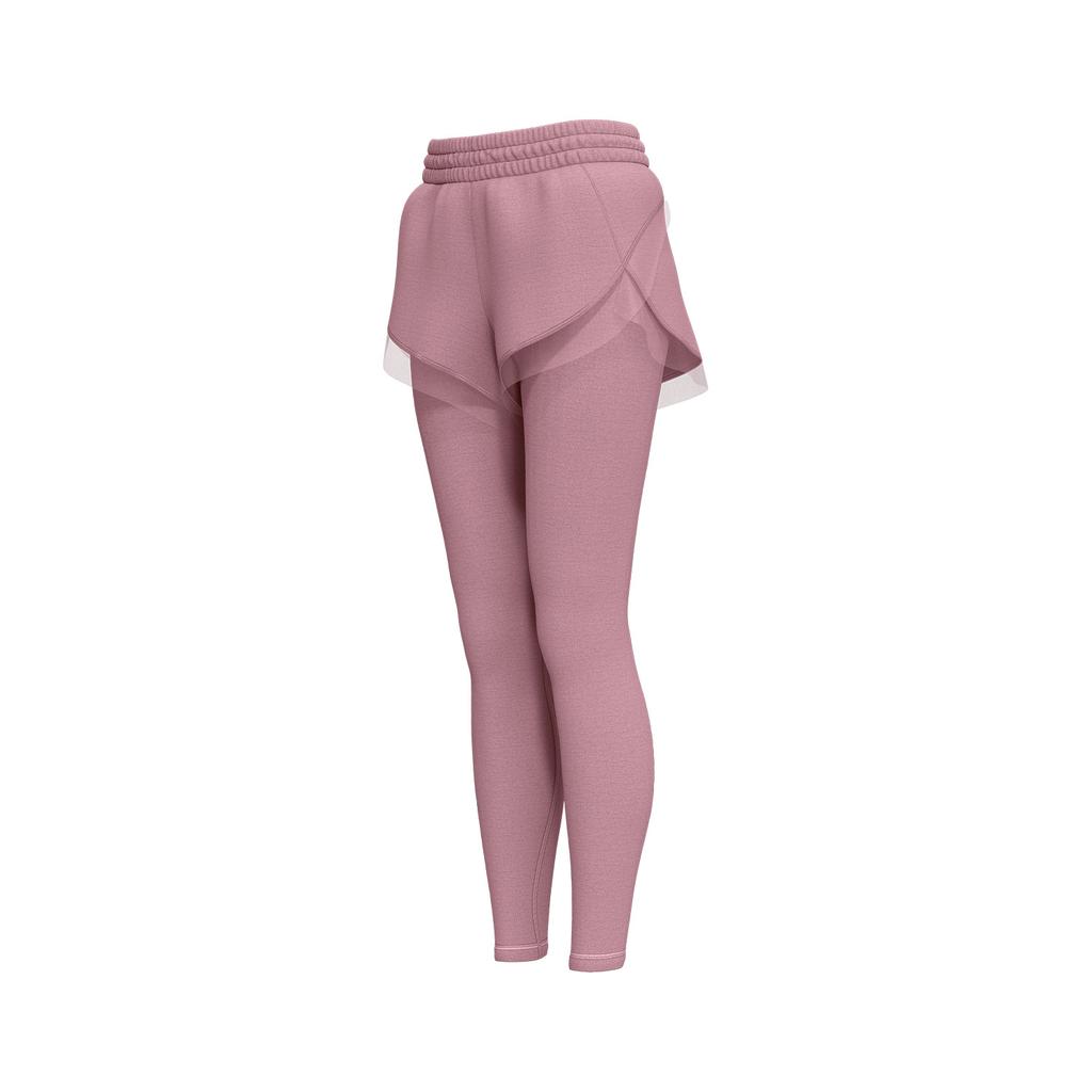 Fake two-piece sports leggings pocket pants nude fitness trousers high waist hip yoga pants women