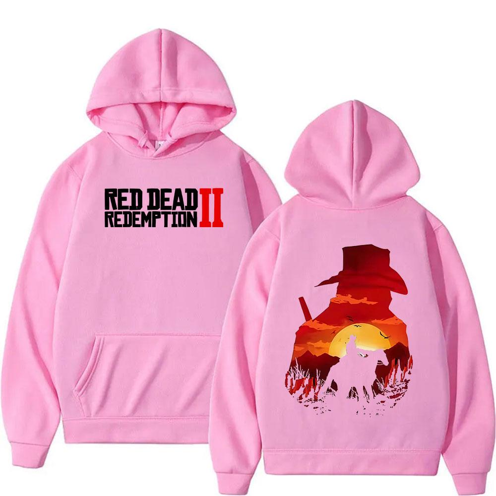 Heißer Red Dead Redemption 2 Print Hoodie Herren Hochwertig Mode Oversized Sweatshirt Unisex Retro Langarm Pullover Mit Kapuze