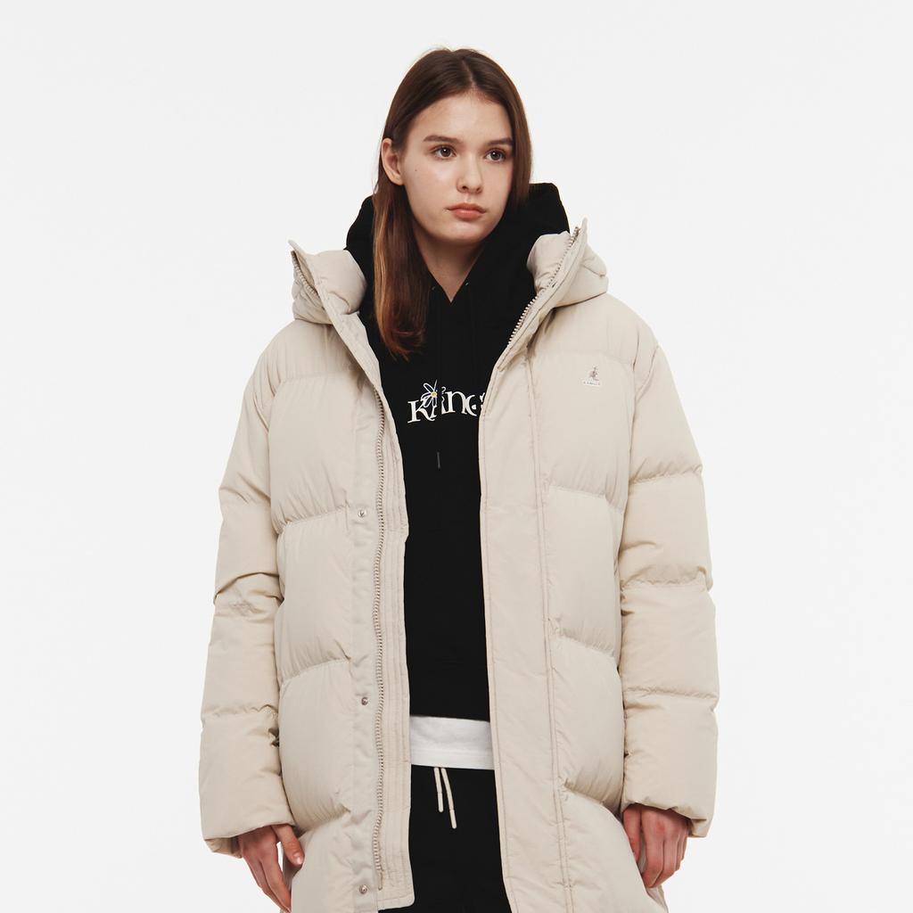 Kangol Long Down Jacket 9585 Ecru