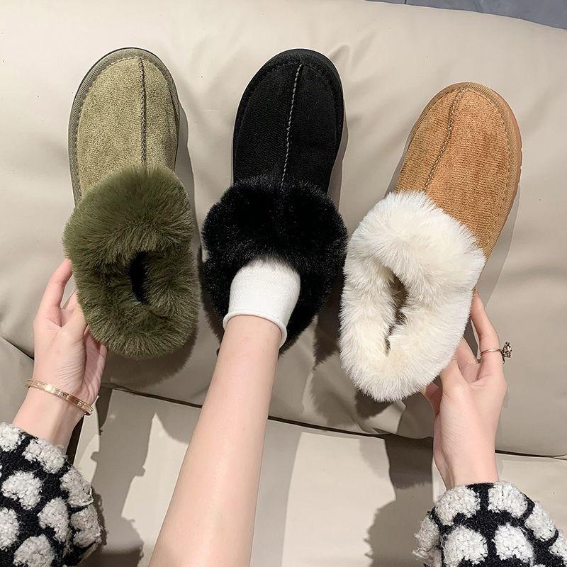 Winterliche Damen-Schneestiefel mit runder Zehenpartie und Fleecefutter, hohe Qualität, Mode 2025, Damenschuhe, neuartig, bequem und elegant, Stiefeletten