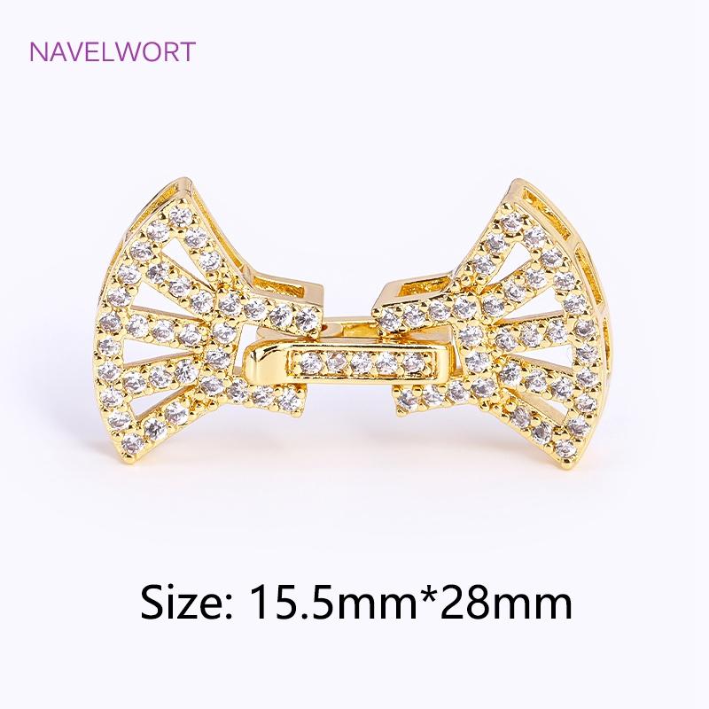 18K Gold Plated Pearl Clasp Connector,Clasps For Jewelry,Brass Fasteners Lock Clasp Accessories DIY Jewelry Making Supplies