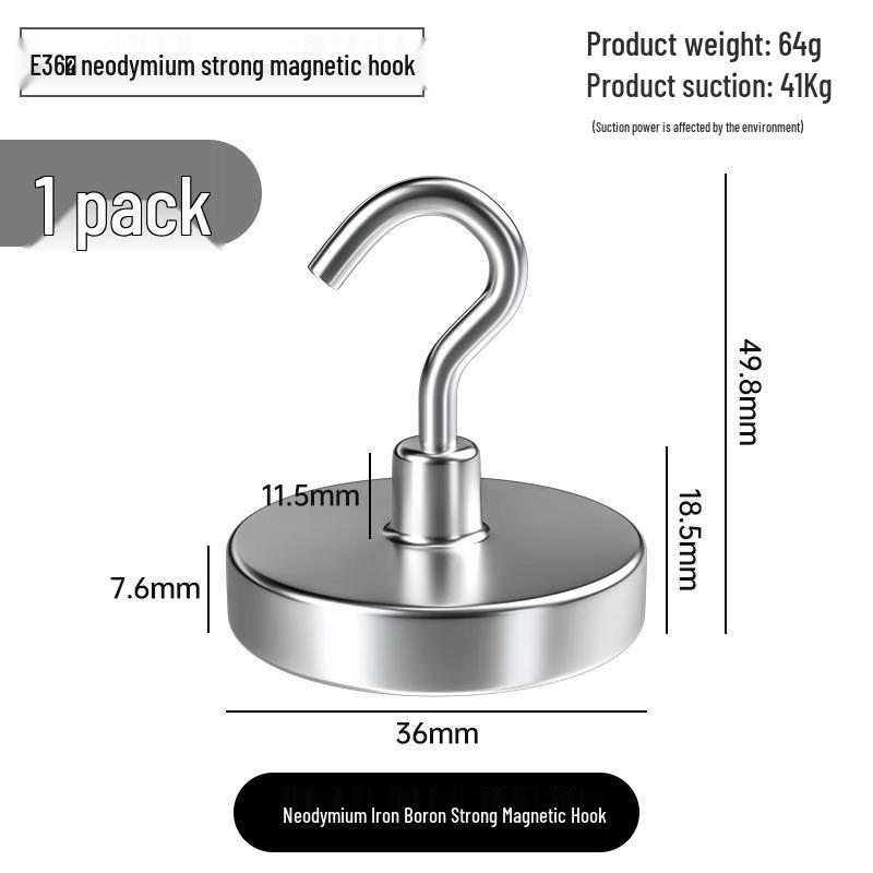 Silné magnetické lepicí háčky, bez vrtání, pro vysoké zatížení, velká velikost pro použití v kuchyni/na lednici.