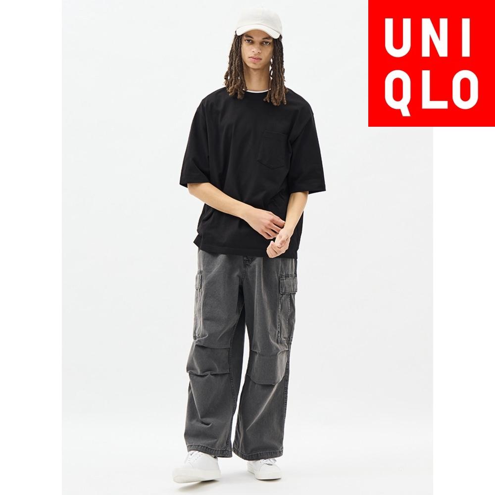 

СУПЕРШИРОКИЕ БРЮКИ-КАРГО UNIQLO ИЗ ДЕНИМА 32 BEIGE/Men M