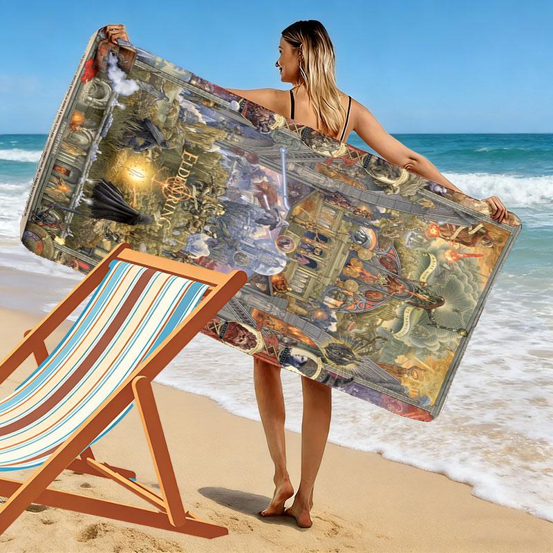 Elden Ring Print Beach Towel, Large Soft Quick Dry Towel for Beach Camping Swimming
