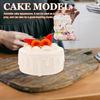 Generischer Dummy-Kuchen Falscher Kuchen Lebensmittelmodell Spielzeug Lebensecht Realistisch Probe Tonkuchen Dummy-Kuchenbasis Geburtstag Jubiläum Fotoshooting Halber Geburtstag