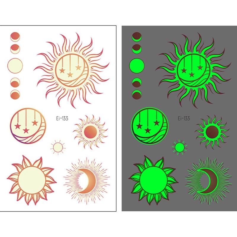 

[Боди-арт татуировка] Детская мультяшная светящаяся наклейка Водонепроницаемые детские мультяшные светящиеся часы-тату-наклейки 120*75 мм Ei133
