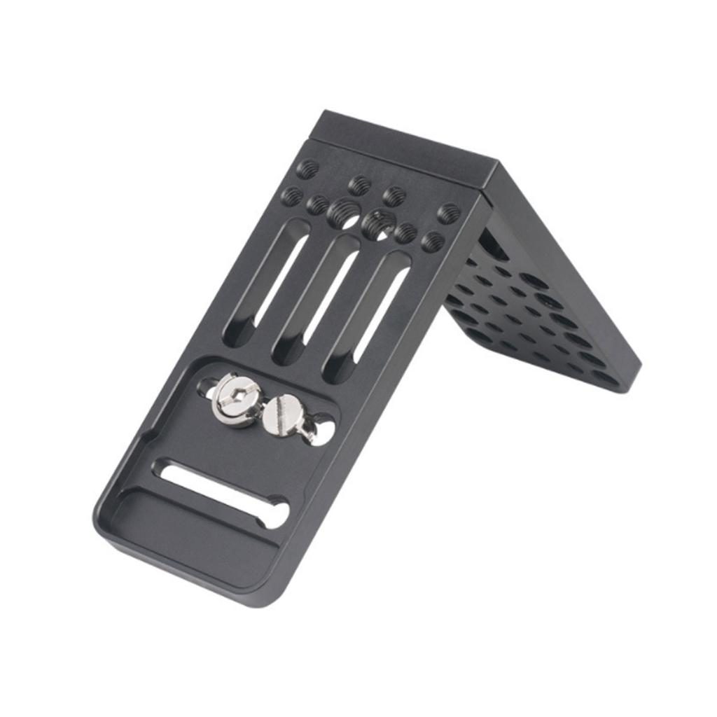 L Shaped Camera Cheese Plate with 1 4  and 3 8  Threaded Holes Extension Switching Mounting Plate for DSLR Camera