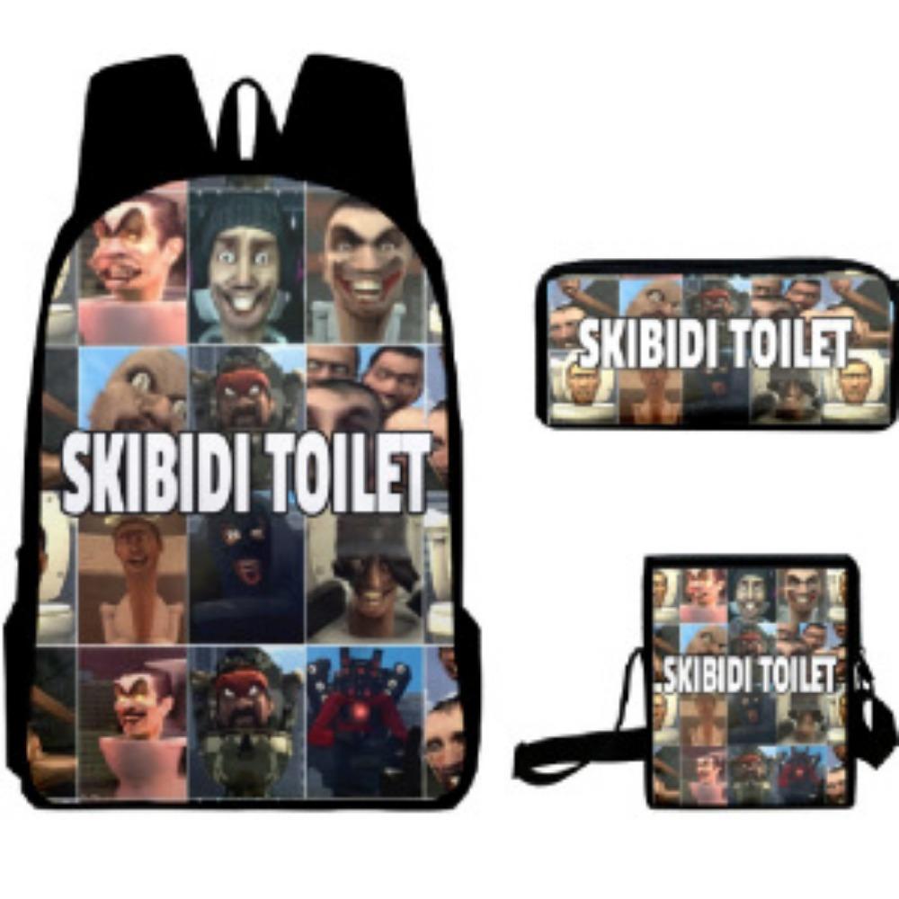 Peripheral Toilet Trend Ins Backpack European and American Retro School Bag Toilet Man Bag
