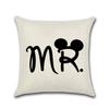Lover Red Lips Beard Cushion Cover Cotton Linen Valentine'S Day Throw Pillow Case For Sofa Couple Decorative Pillowcase Zt119