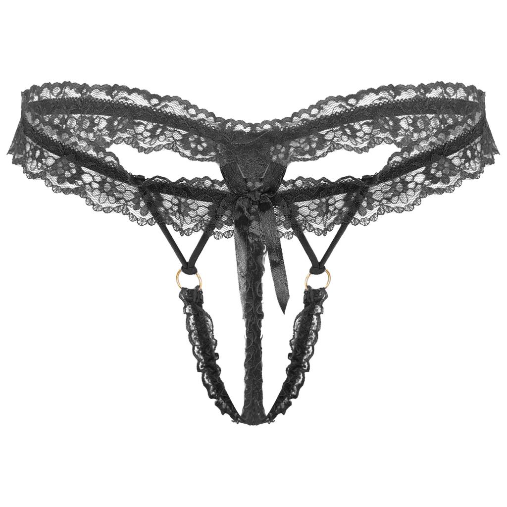 Pánské nylonové kalhotky G-string tanga Krajkové spodní prádlo T-back Shorts