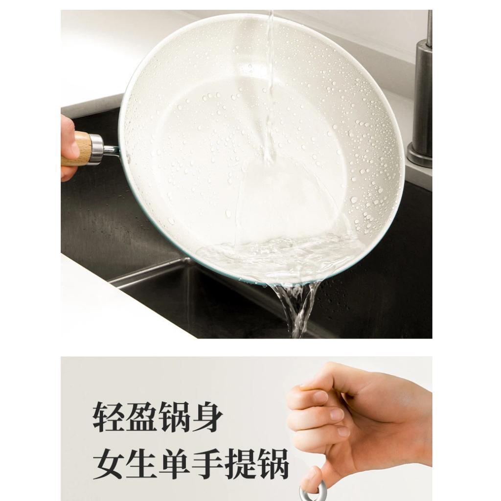 Home Use Blue Ceramic Non-Stick Frying Pan - Multi-Purpose Skillet Compatible with All Stoves, Wholesale Hot Sale