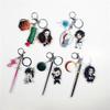 Demon Slayer Keychain Acrylic Charm with Sword Tanjiro Zenitsu Nezuko Anime Cosplay Accessories