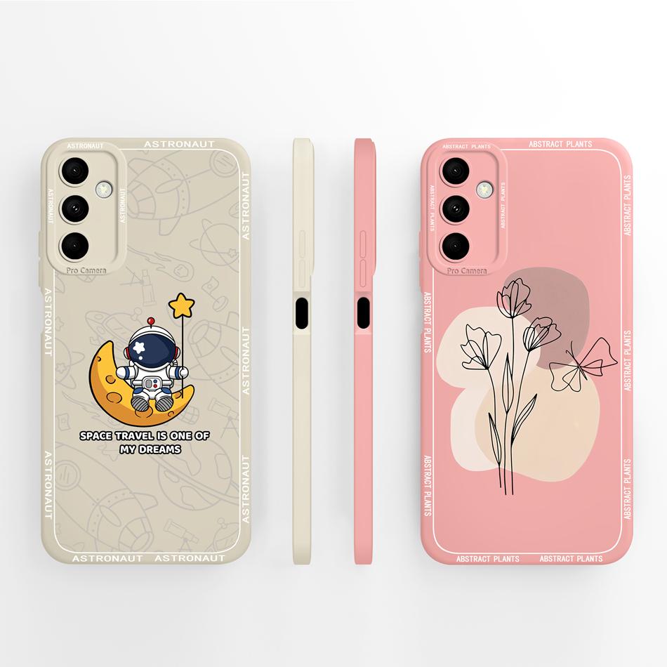 Dla Samsung Galaxy M14 M23 F23 M33 M53 Etui Proste Modne Tylne Pokrowce Miękki Wysokiej Jakości Płynny Silikon Odporny na Wstrząsy Obudowa Telefonu