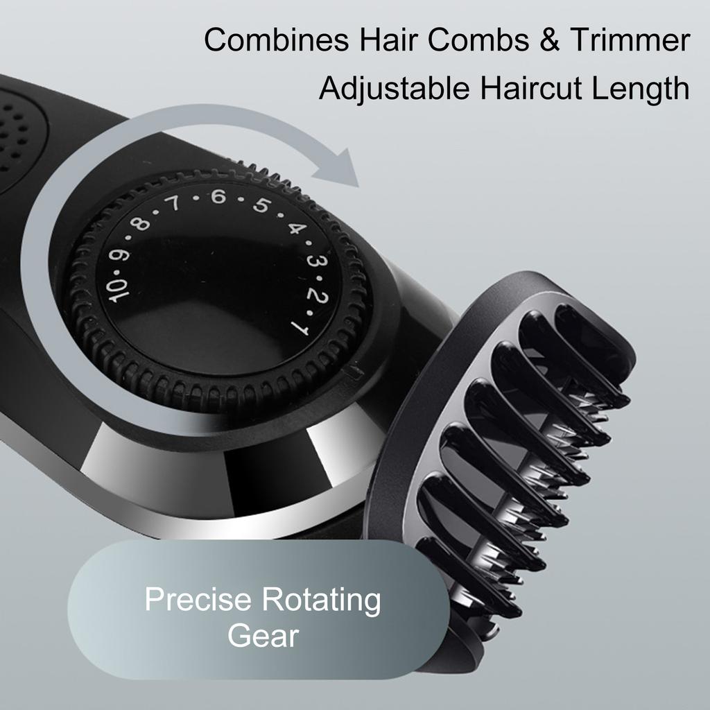 5 in 1 Electric Hair Trimmer for Men, Cordless Rechargeable Whole Body Hair Trimming Machine with Digital Display, Suitable for Beard Nose Chest Shavi