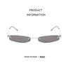 Clear Colored Lens Small Sun Glasses Narrow Punk Shades Streetwear Accessories  for Women & Men