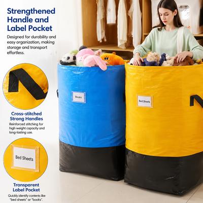 Heavy-Duty Moving Bags Waterproof Wear Resistant Storage Organizer Thickened College Dorm Travel Storage Bag Travel Essentials