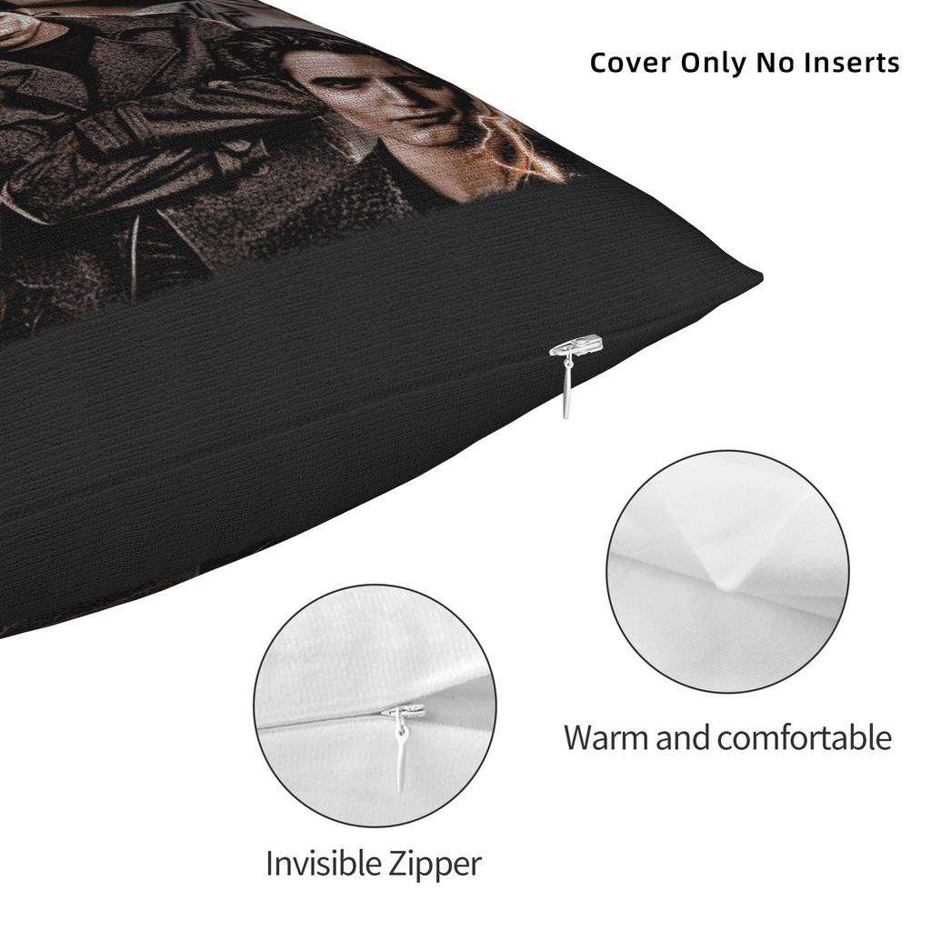 Edward Cullen Pillow Cover  Retro Trendy Pillow Case For Couch Sofa Bedroom Comfy Cushion Cover Birthday Present