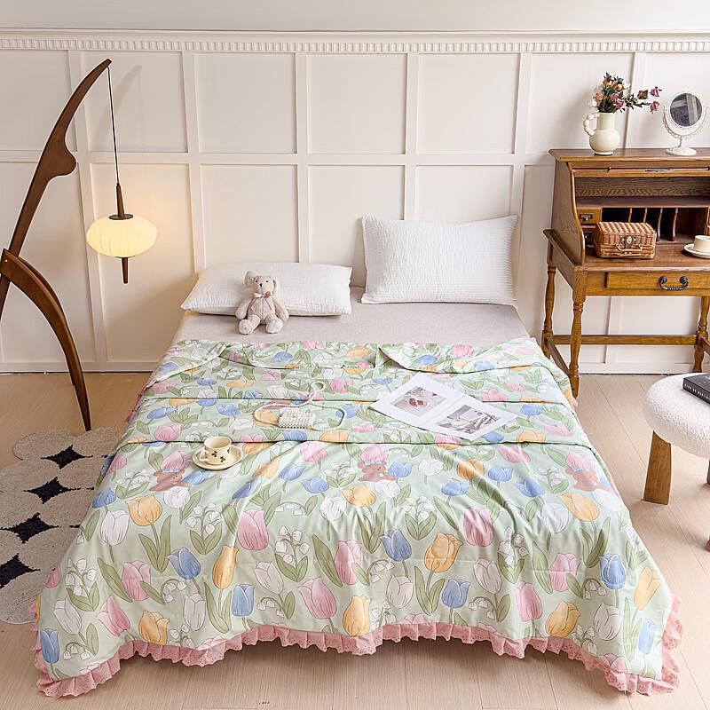 

Aosimen Pure Cotton Princess Lace Quilt