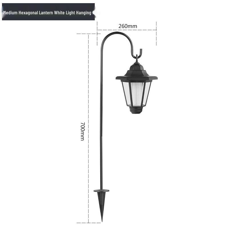 Retro Hexagonal Solar Courtyard Wall & Lawn Light