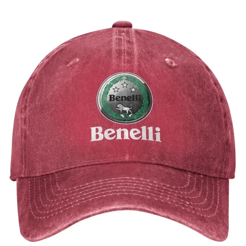 Benelli Racing Motorcross Motorcycle Merch Unisex Baseball Caps Motor Distressed Washed Hats Classic Outdoor Snapback