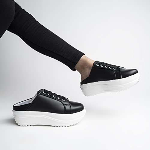 Shoetopia Women S Slip-On Sneakers | Light Weight & Comfortable With Cushioned Footbed | Stylish Shoe Sneakers For Women 5 UK чёрный