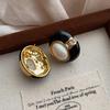 Retro Oval Oil Drop Earrings Earrings Geometric Pearl Versatile Exquisite Small Fragrance High-End Temperament Earrings Women
